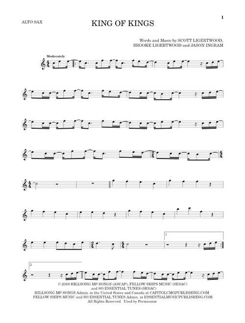 King Of Kings - Hillsong Worship (Alto Sax Solo)