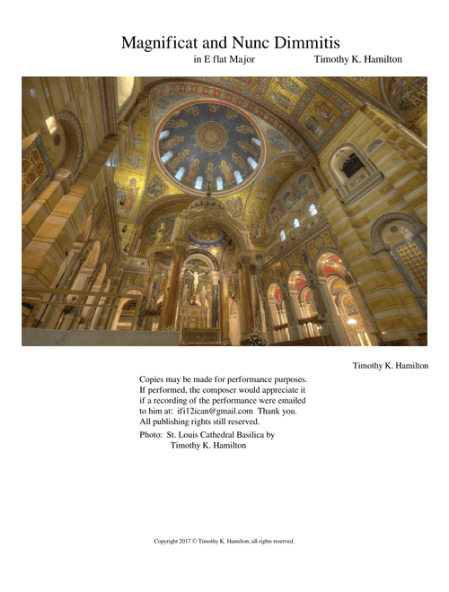 Magnificat and Nunc Dimittis in E flat Major op. 32