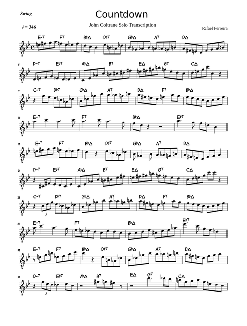 Countdown - John Coltrane Solo