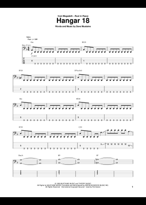 Hangar 18 - Megadeth (Drums) Sheet Music for Drum group (Solo