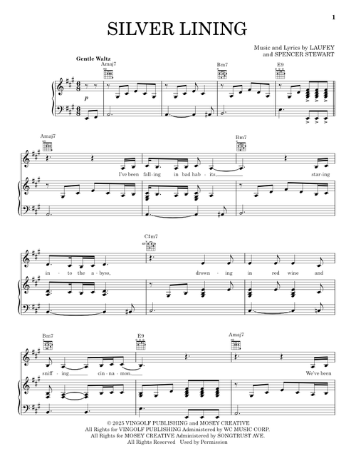 Silver Lining - Laufey (Piano-Vocal-Guitar)