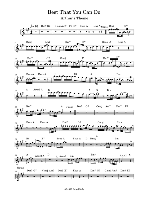Best That You Can Do (Arthur's Theme) – Burt Bacharach