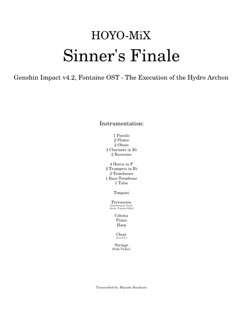 Sinner's Finale [Genshin Impact]