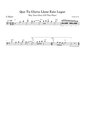 Que tu gloria llene este lugar – Inspiracion Sheet Music for Saxophone ...