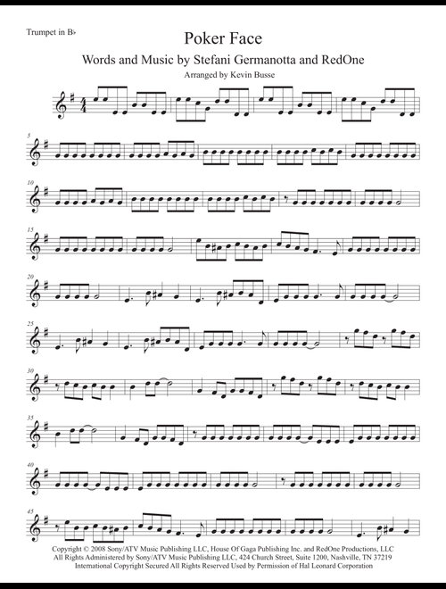 Poker Face (Arr. Kevin Busse) - Lady Gaga (Trumpet Solo)