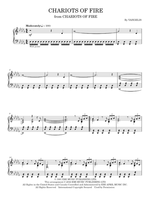 Chariots Of Fire - Vangelis (Piano Solo)