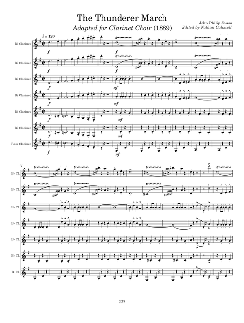 The Thunderer March Clarinet Choir