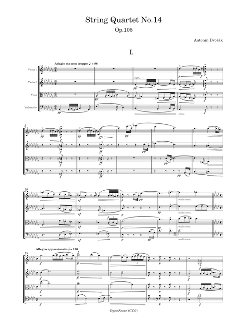 String Quartet No.14, Op.105 – Antonín Dvořák