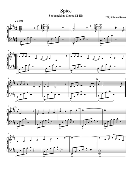 Spice (Slow Piano)