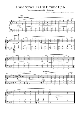 その他 Klaviersonate Nr. 1 f-moll op. 6 khxv5rg Free Piano Sonata No. 1 In F Minor, Op. 6 by Alexander Scriabin