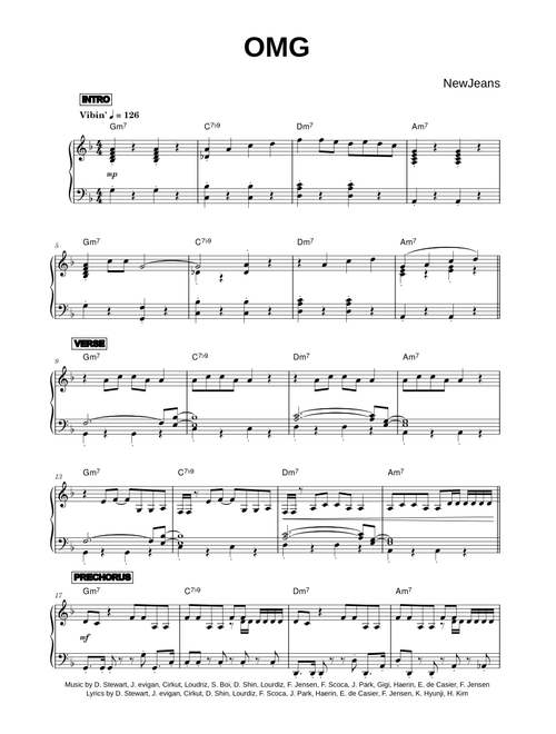 OMG - NewJeans (Piano)