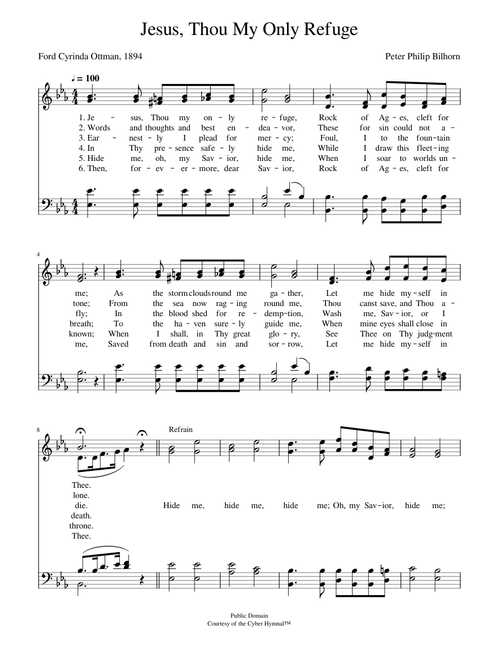 Jesus, thou my only refuge - Peter P. Bilhorn