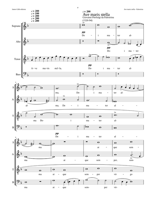 Ave maris stella - Giovanni Pierluigi da Palestrina