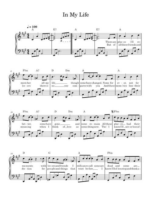 In My Life - The Beatles