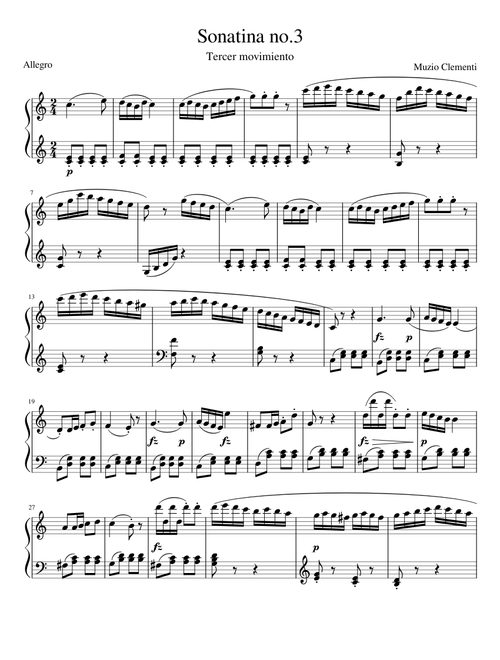 Sonatina Clementi mov.3