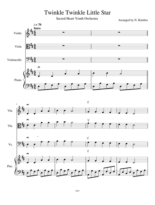 Twinkle Twinkle Little Star Theme Only String Orchestra
