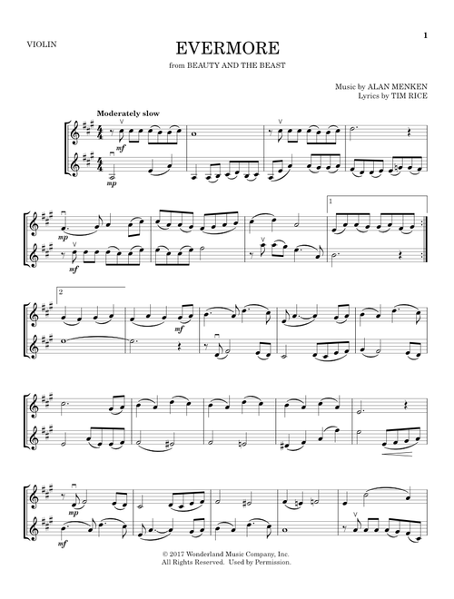 Evermore (from Beauty And The Beast) - Josh Groban (Violin Duet)