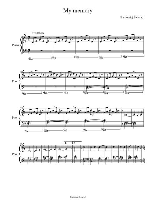 My memory - piano