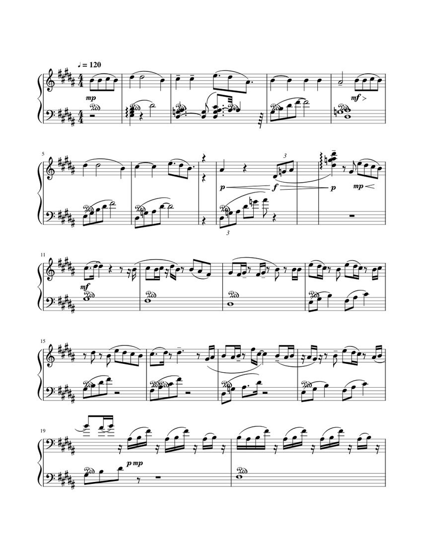 80644755e1527548165e913d873bfd13a3290db5 Sheet music for Piano (Solo ...