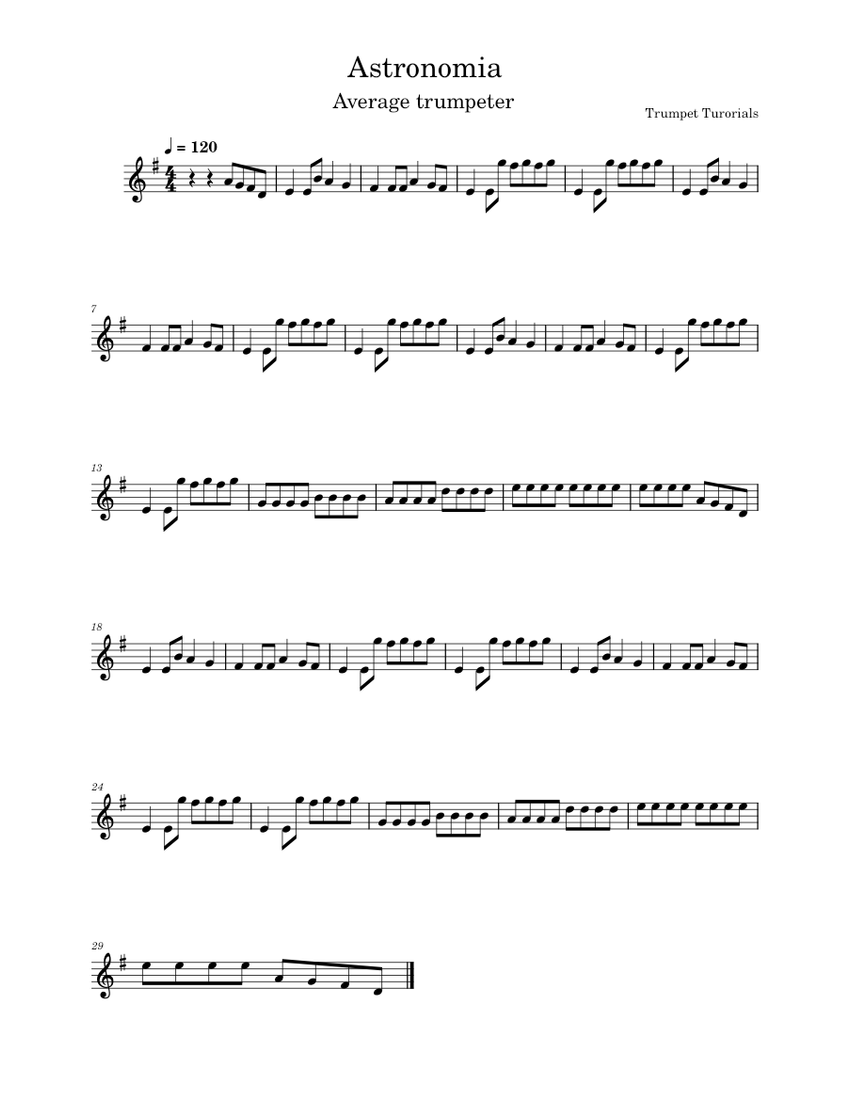 Coffin DanceAstronomia Sheet music for Trumpet in bflat (Solo