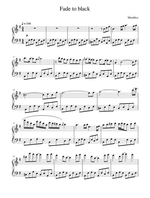 Fade to black - Metallica
