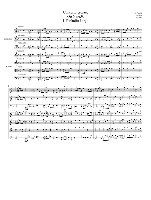 Concerto grosso, Op.6, no.9 (Original) (Arr. Gil Garty) - Arcangelo Corelli (String Ensemble)