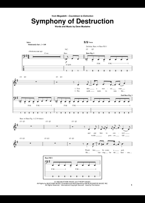 Symphony of Destruction Sheet Music for Piano (Solo) | MuseScore.com