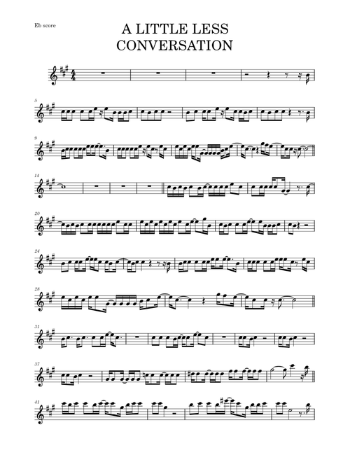 A little less conversation (ALTO SAX RMX)