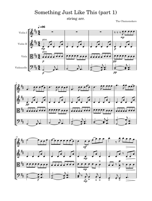 Something just like this – The Chainsmokers (string arr.)