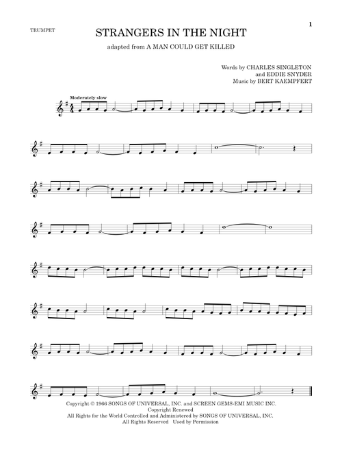 Strangers In The Night - Frank Sinatra (Trumpet Solo)