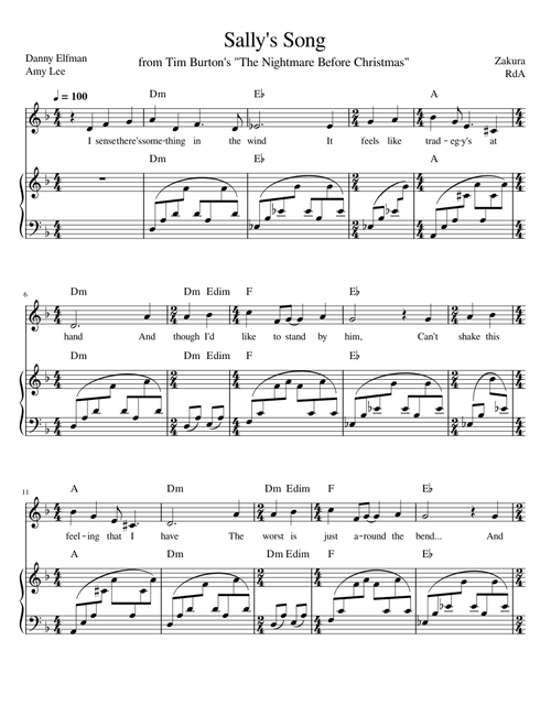 Sally's Song – Amy Lee