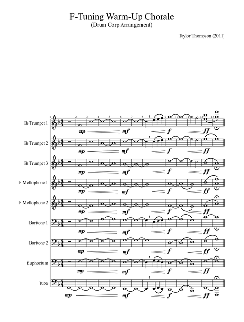 F-Tuning Warm-Up (Drum Corp Arrangement)