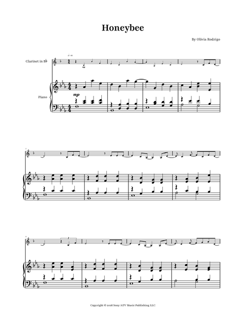 Honeybee (Arr. Glauco Fernandes) - Olivia Rodrigo (Clarinet and Piano)