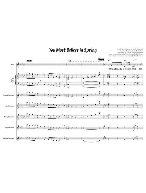 You must believe in spring – Bill Evans