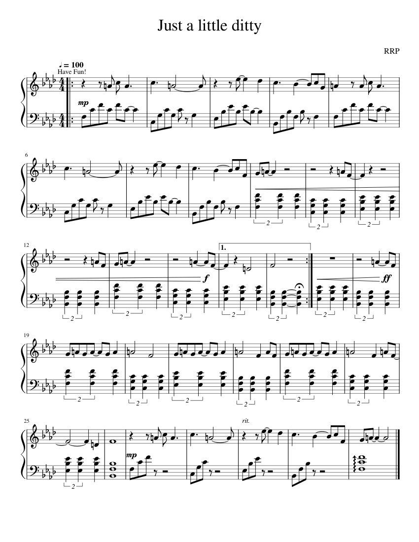 Ditty Sheet music for Piano (Solo)