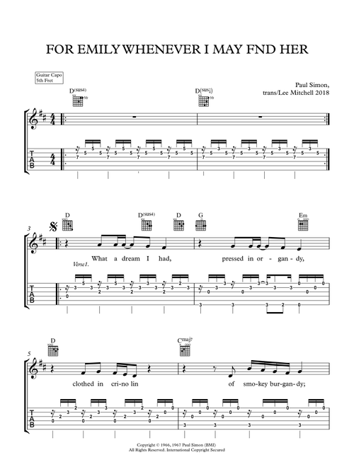 For Emily, Whenever I May Find Her (Arr. Lee Mitchell) - Simon & Garfunkel (Instrumental Duet)
