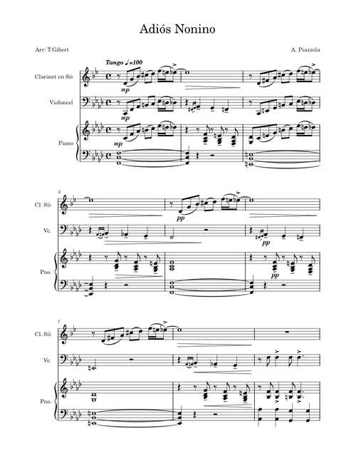 Adiós nonino – Astor Piazzolla Adiós Nonino