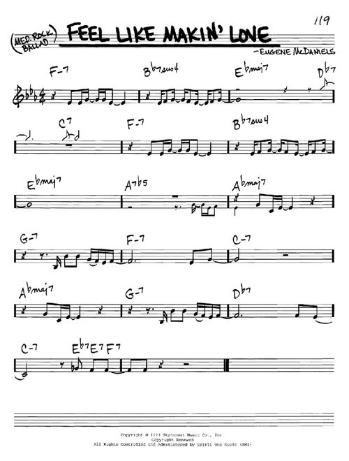 Feel Like Makin' Love - Eugene McDaniels (Real Book - Melody-Chords)