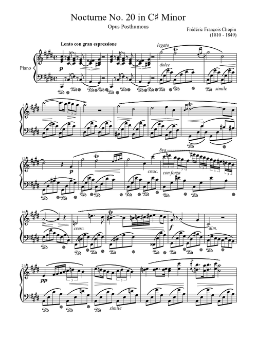 Nocturne No. 20 in C♯ Minor