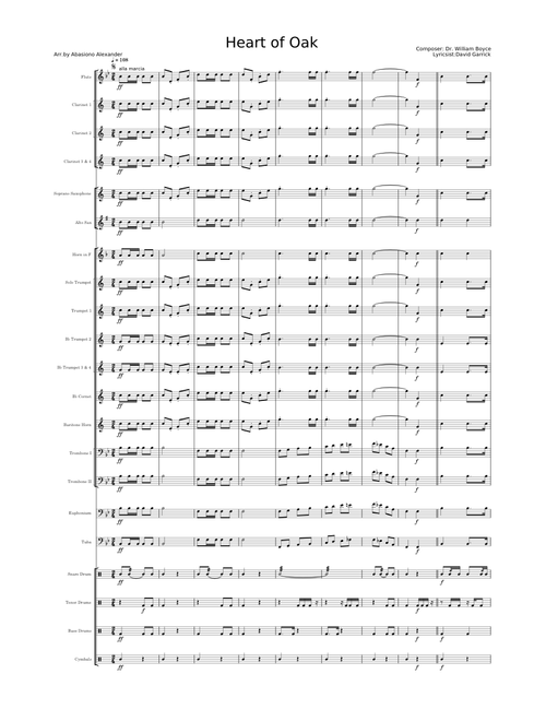 Heart of Oak – William Boyce Heart of Oak