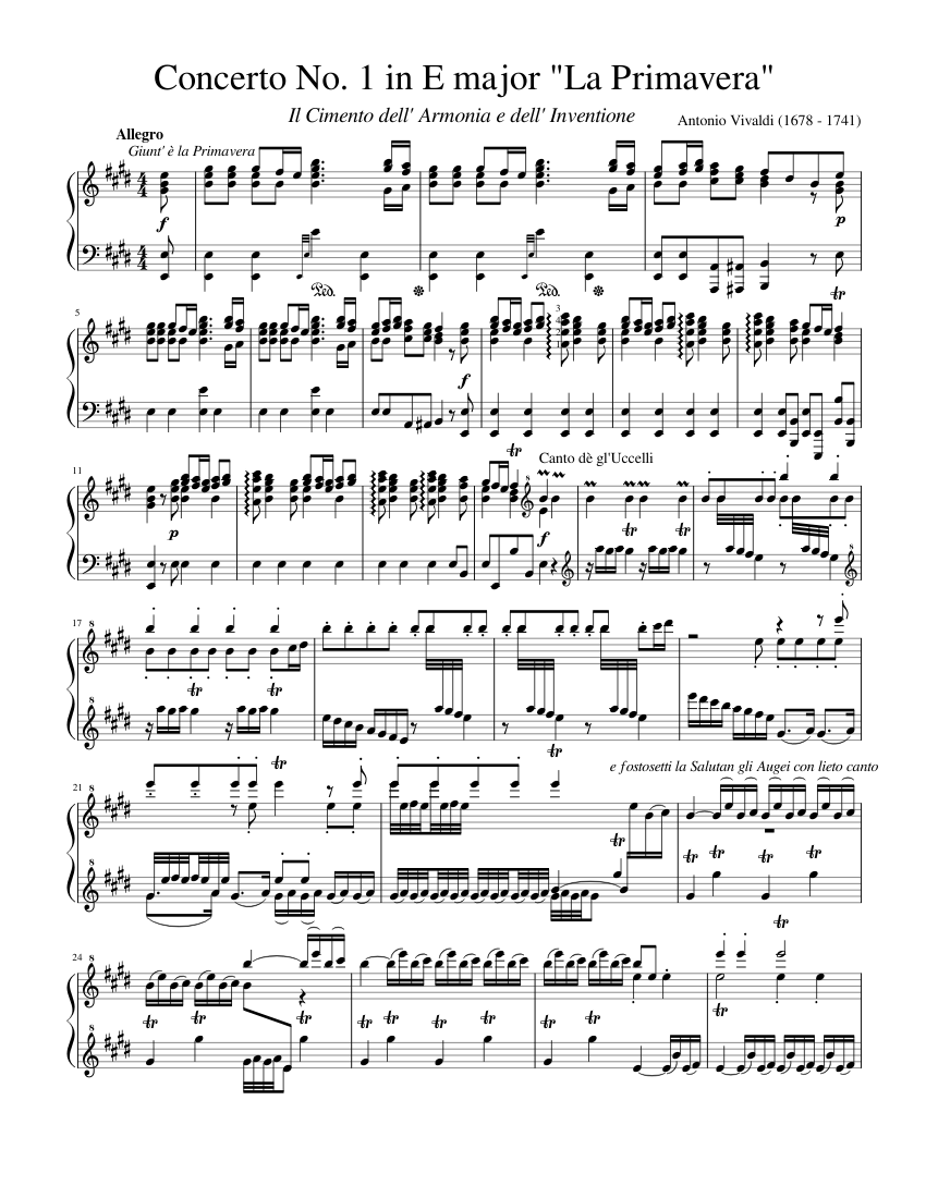 Vivaldi - Violin Concerto in E major, Op. 8, No. 1, RV. 269