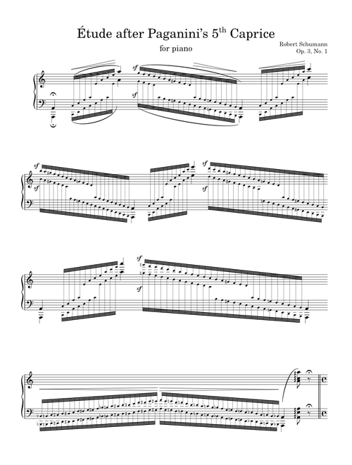 Étude after Paganini's 5th Caprice - R. Schumann, Op. 3, No. 1