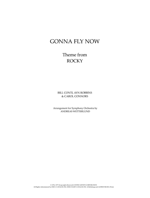 Gonna Fly Now (Arr. Andreas Wetterlund) - Bill Conti, Ayn Robbins, Carol Connors (Full Orchestra)