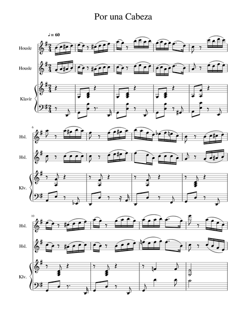 Por una Cabeza (duo violin+piano)
