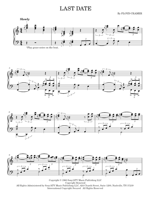 Last date - Floyd Cramer (Piano Solo)