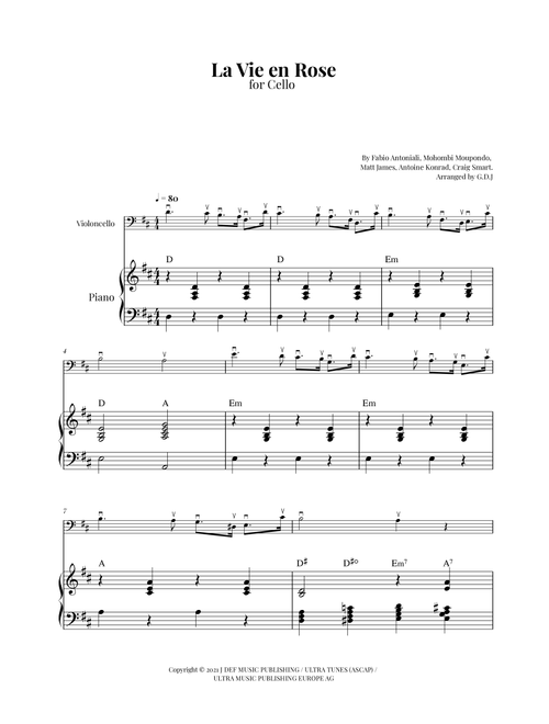 La Vie En Rose (Arr. GDJ) - Mohombi Moupondo, Matt James, Craig Smart (Cello and Piano)