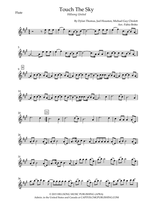 Touch The Sky (Arr. Fabio Britto) - Hillsong United (Flute Solo)