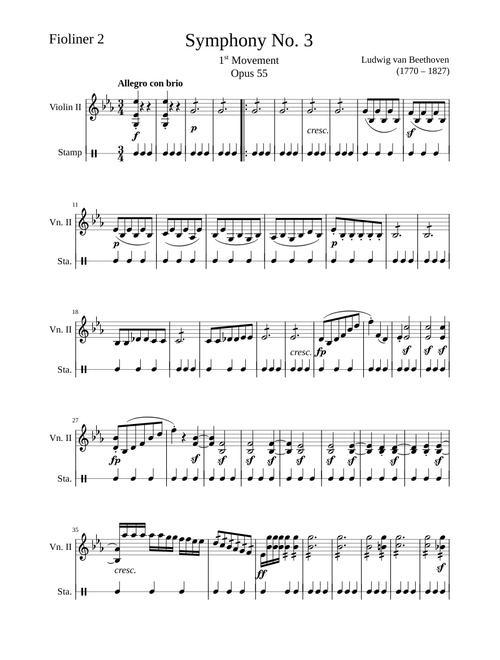 Symphony No.3, Op.55 – Ludwig van Beethoven Symphony No. 3 1st Mov.