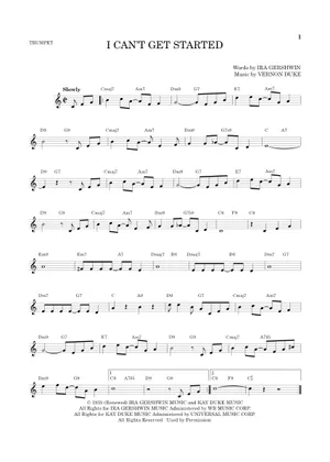 Play Official version of I Can't Get Started With You Sheet Music Play Official version of I Can't Get Started With You Sheet Music