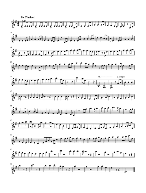 Pirates of the Caribbean Theme-Clarinet